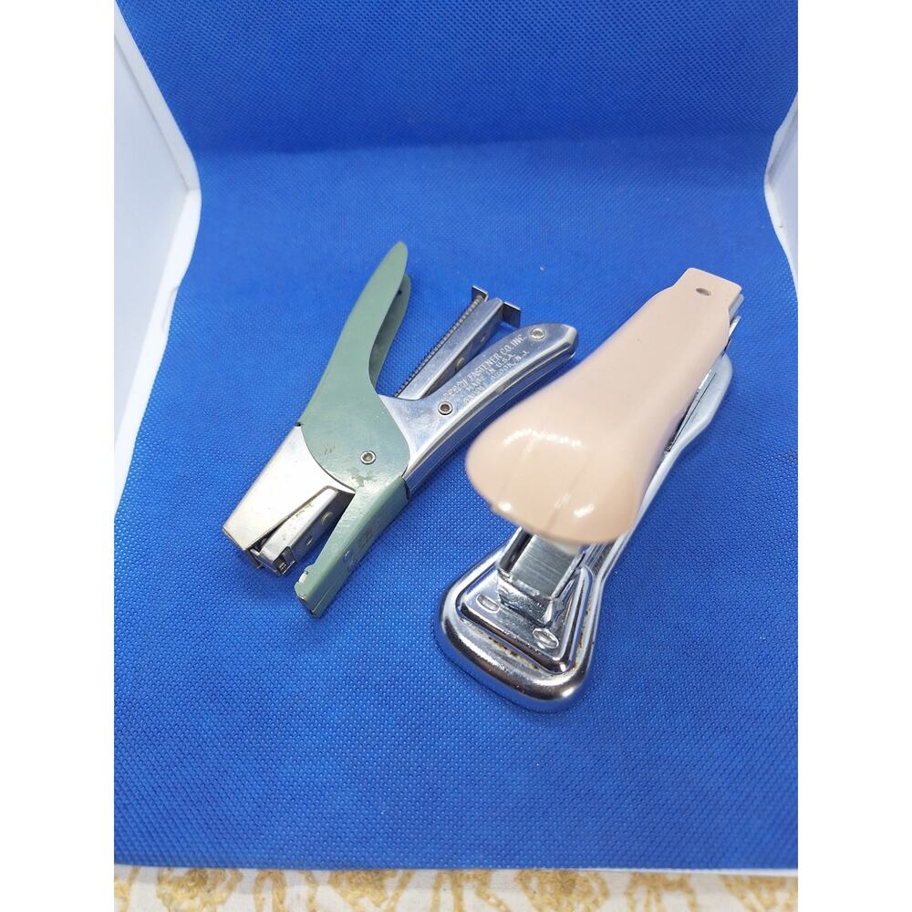 2)Staplers- ACE Cadet Lift Top Model 302 & ARROW FASTENER S66 Hand Staplers